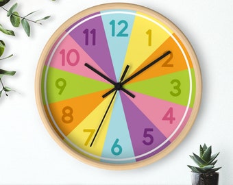 Rainbow Magic Wall Clock Colorful Bohemian Art Multicolor - Etsy