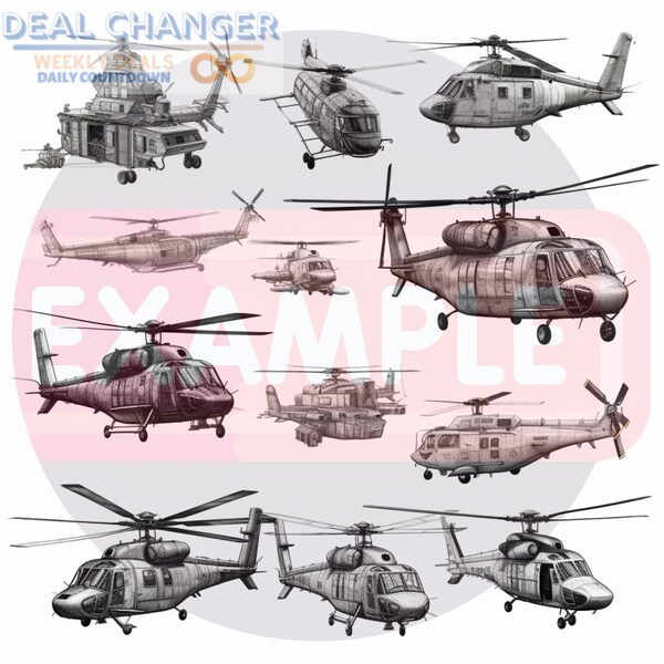 12 Helicopter Black and White Clip Art | Graphic Chopper Design | Apache Flight  Aviation Army Veteran | School Projects Craft PNG SVG Image