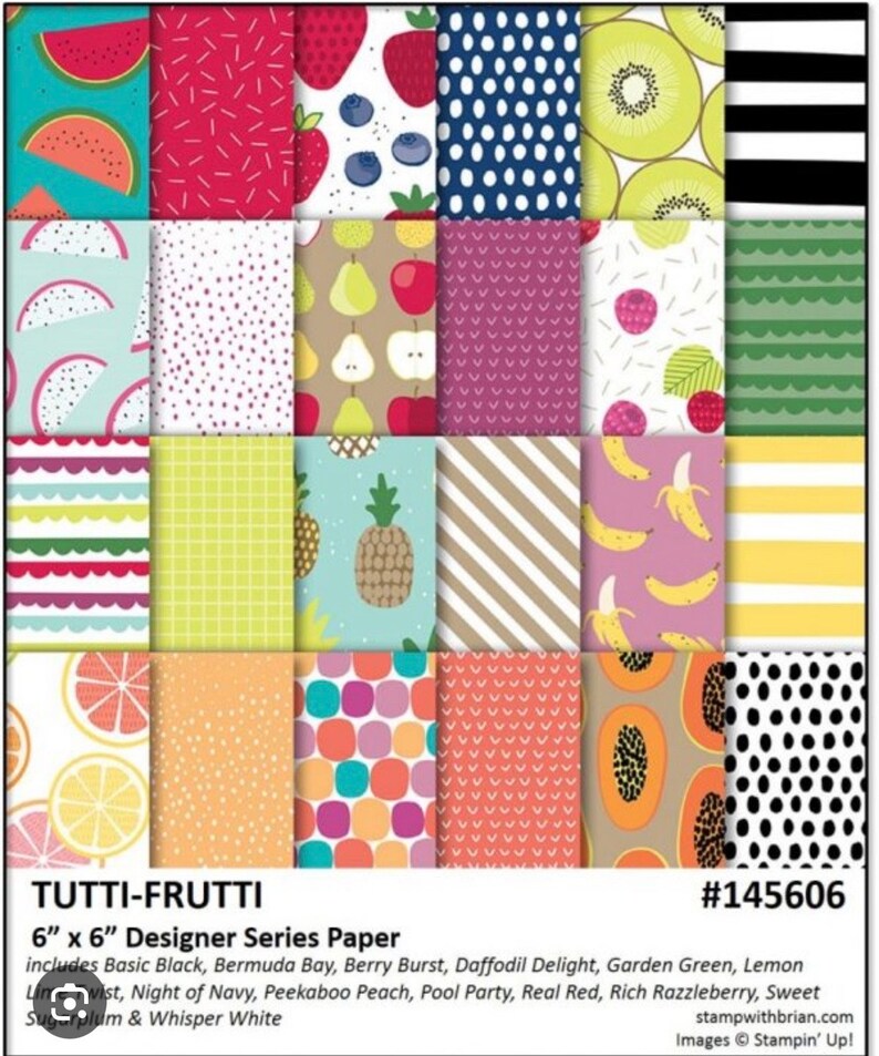 Stampin Up 6x6 Retired Designer Series Paper - Etsy