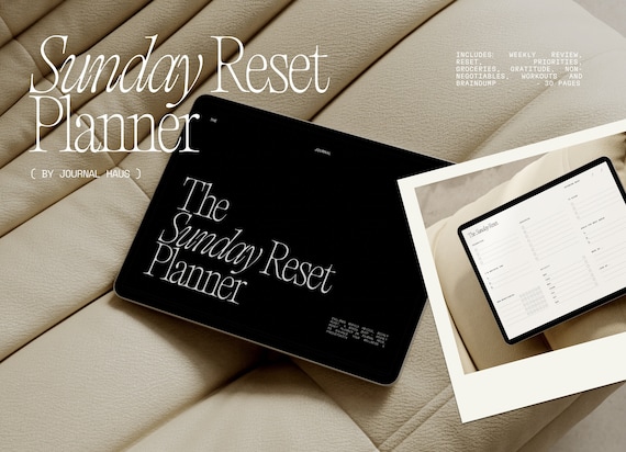Goodnotes Planner | iPad Planner | Digital Planner | Weekly Reset Planner | Wellness Planner | That Girl Planner | Undated Digital Planner