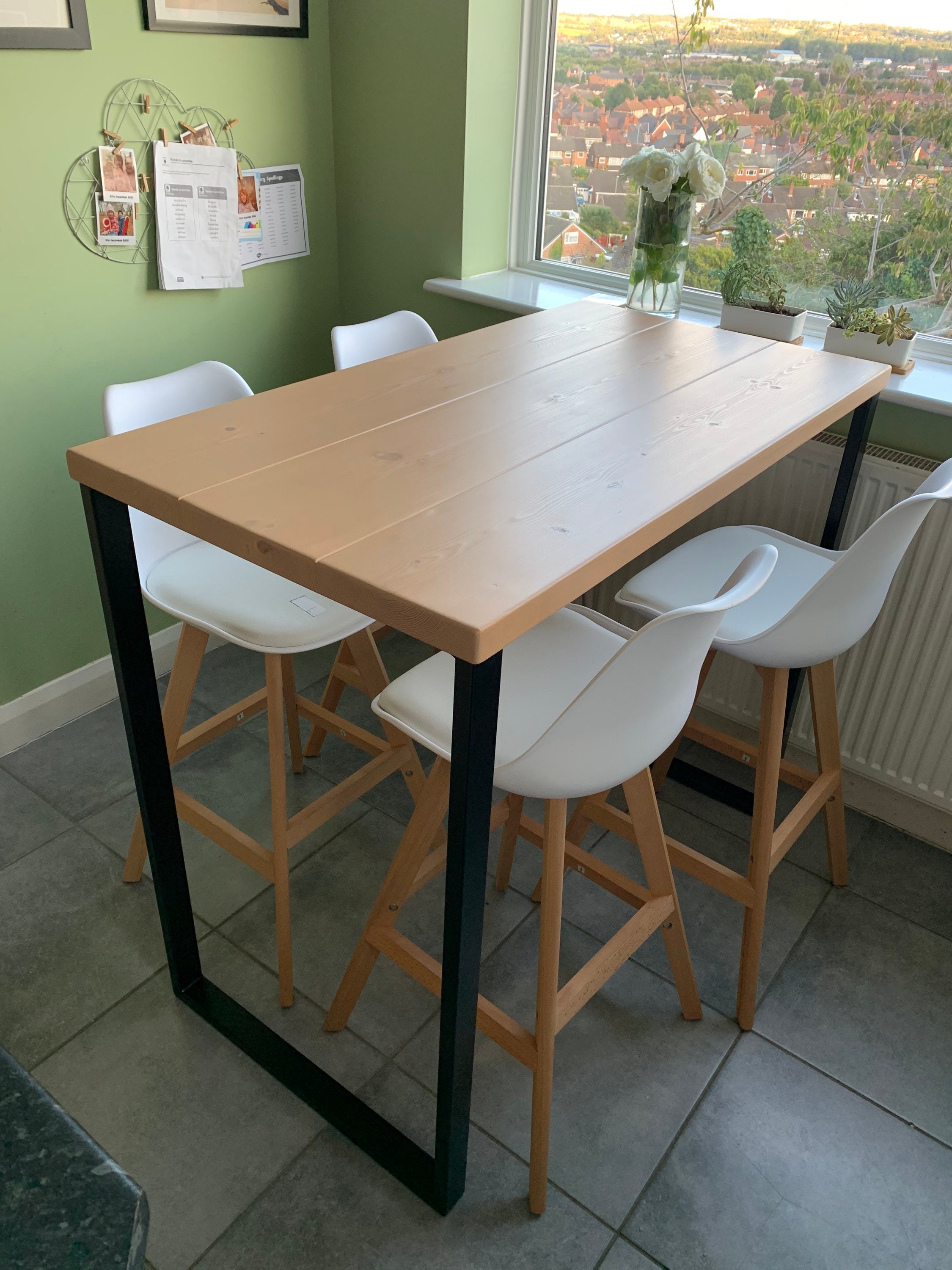 Grey Stone Breakfast Bar, Kitchen Table, Kitchen Worktop Table With ...