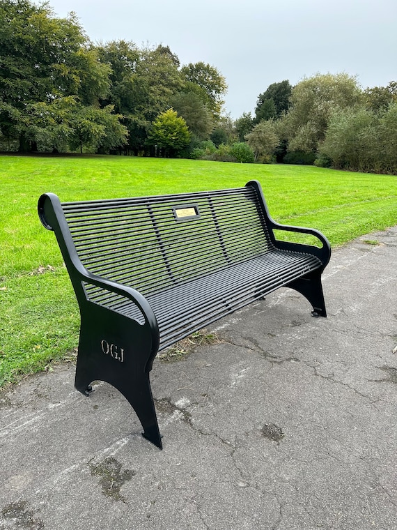 Metal park bench sale