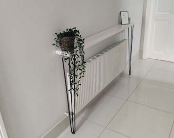 White Console Table, Hallway Table, Radiator Shelf, Rustic Hallway Table, Entryway Table, Narrow Tables, Hairpin Legs