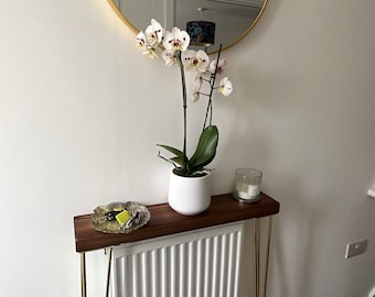 Dark Oak Console Table, Hallway Table, Radiator Shelf, Rustic Hallway Table, Dark Wood Table, Narrow Tables, Hairpin Legs