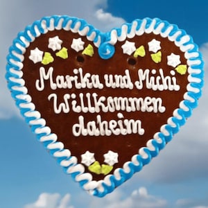 Lebkuchenherz Wunschtext 36 x 34 cm |Lebkuchenherzen-Fabrik