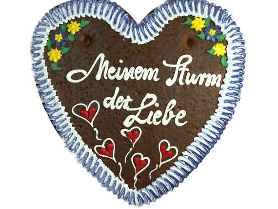 Gingerbread heart, 1000 grams, with personalized text, approx. 46 x 46 cm XXL.