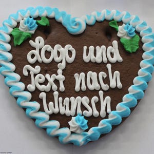Lebkuchenherz Wunschtext 22 x 23 cm |Lebkuchenherzen-Fabrik