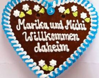 Lebkuchenherz 500 Gramm mit individuellem Text ca.36 x 34 cm  XL mit Wunschtext