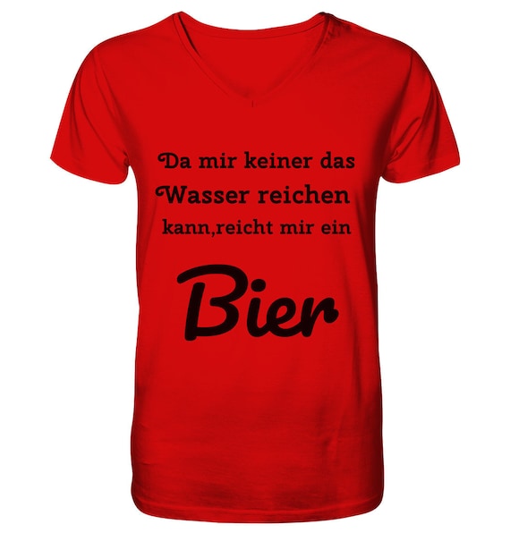 Since no one can hold a candle to me, a beer is enough - Fun - Design Munich Palms - V-Neck Shirt