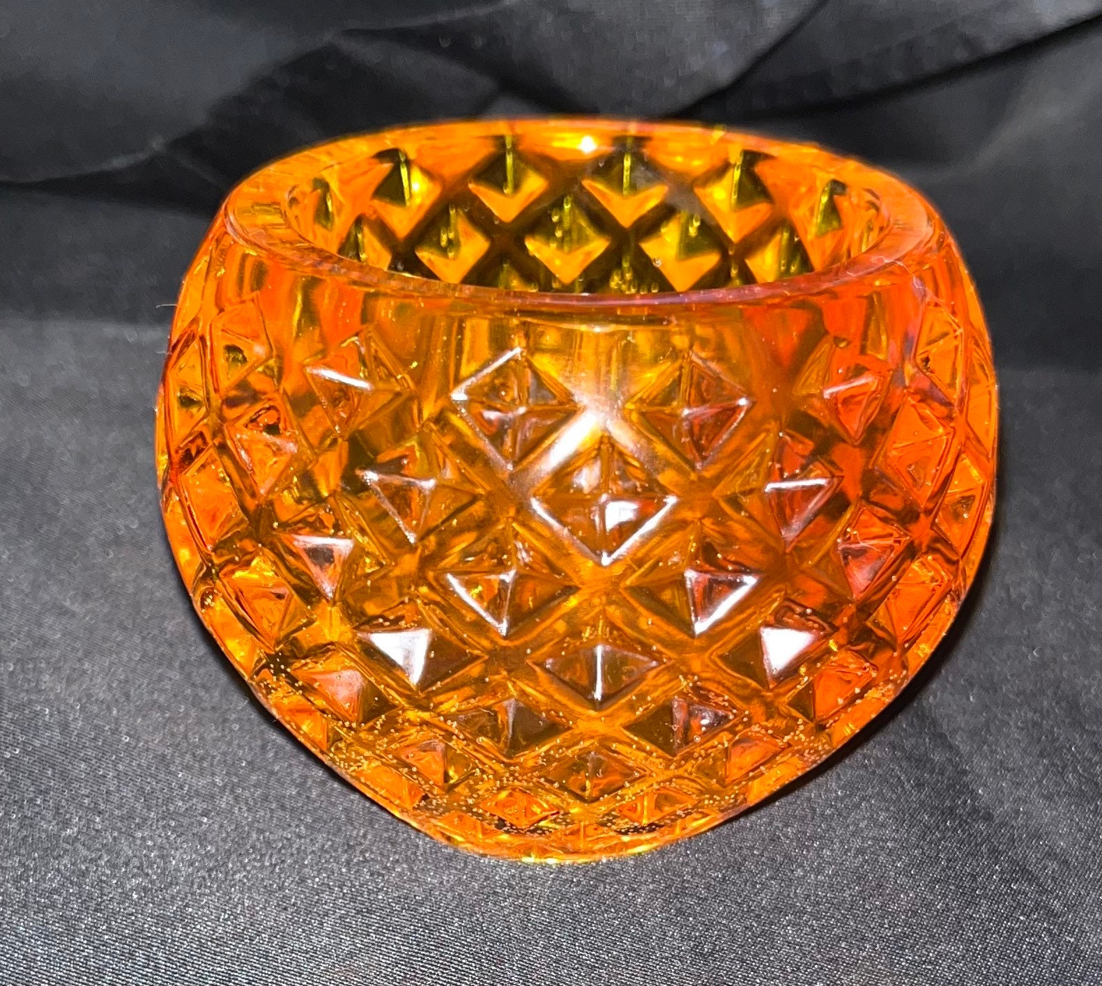 Bougeoir Cristal Orange