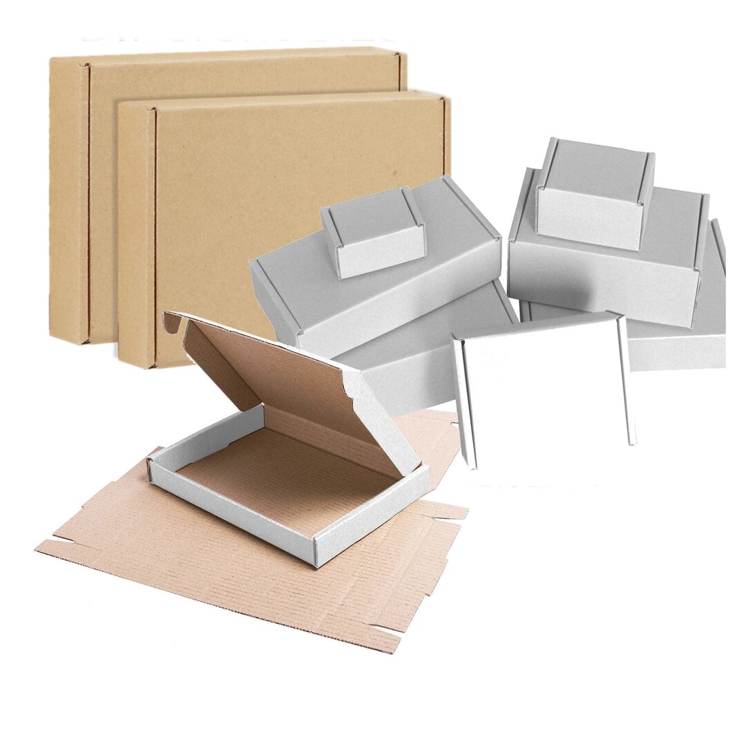 White/brown Large Letter Boxes Royal Mail Postal Cardboard Packaging