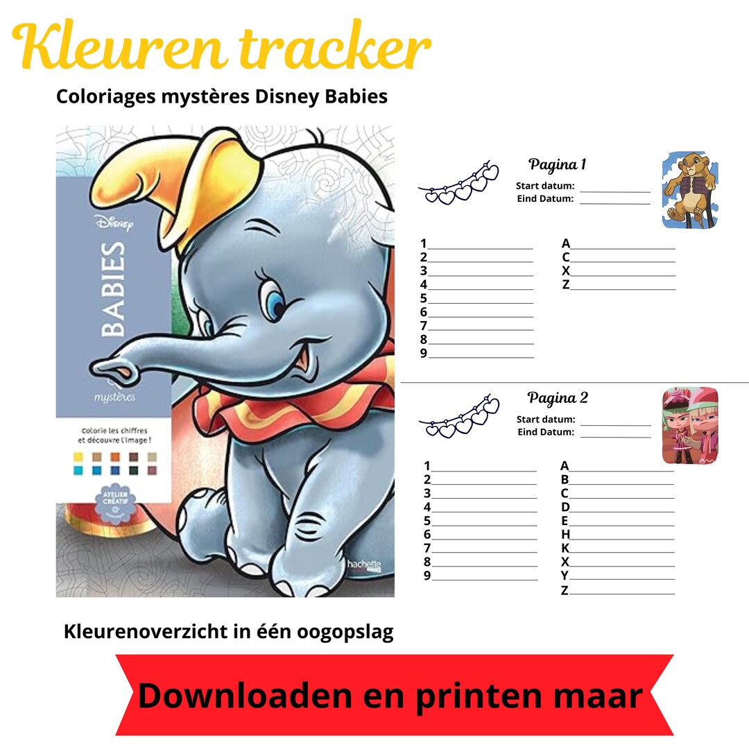 Color Tracker PDF | Color Tracker Printable | Color by Number Chart ...