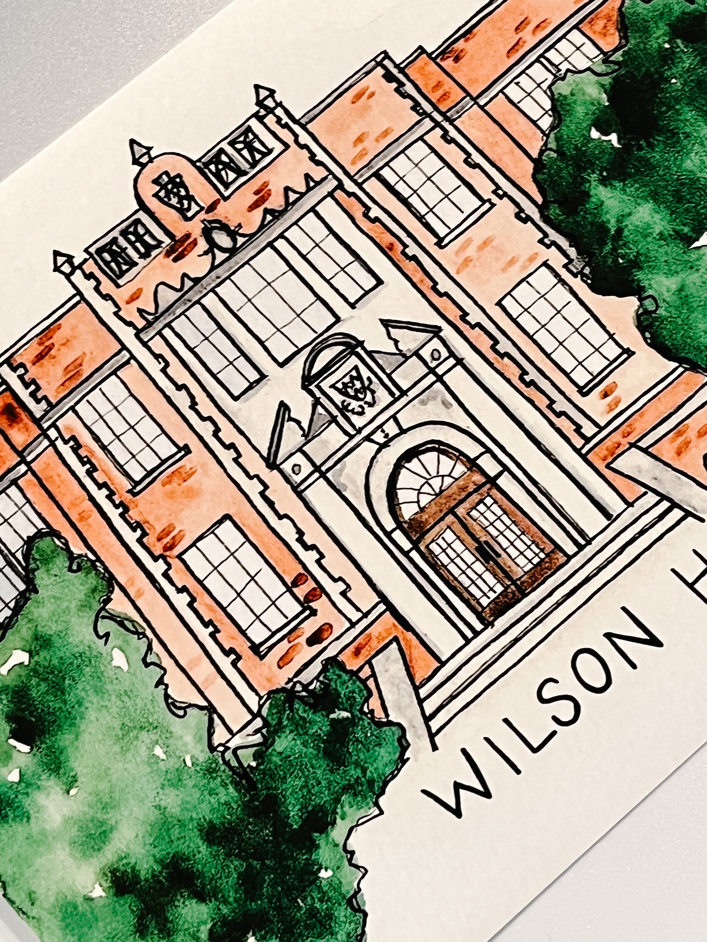 Wilson Hall MSU, MSU Art Print, Murray Ky,murray State Art, Murray State Painting, Jporiginals
