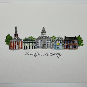 Lexington KY Art Print, Watercolor KY Art, Kentucky Print, Kentucky Wall Art, jporiginals