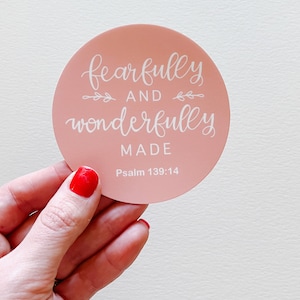 Fearfully Wonderfully Made Sticker, Christian sticker, Psalm sticker, jporiginals