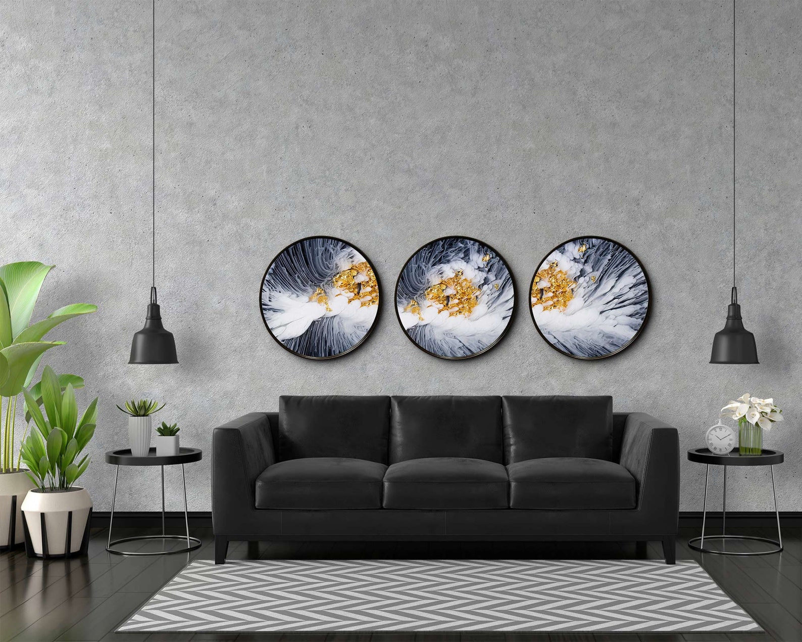 Round Wood Wall Decor Extra Large Wall Art Abstract Resin Etsy