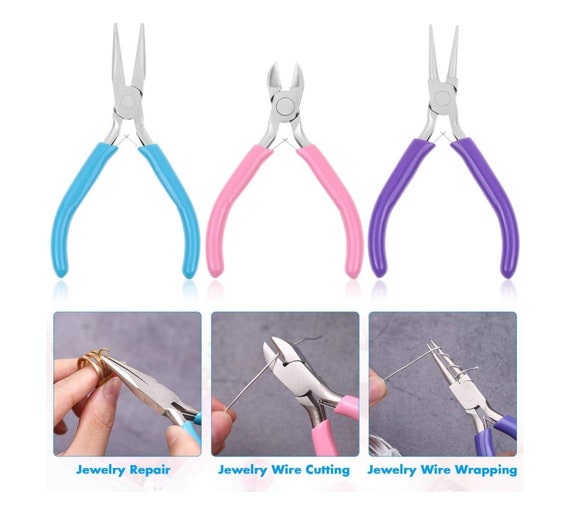 Needle Nose Pliers for Jewelry Making Cutter Chain Round Tool 