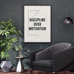 Gym Home Decor, Fitness Print, Motivational Gym poster, Inspirational Quote Print, Minimalist Printable Wall Art, Typography Art