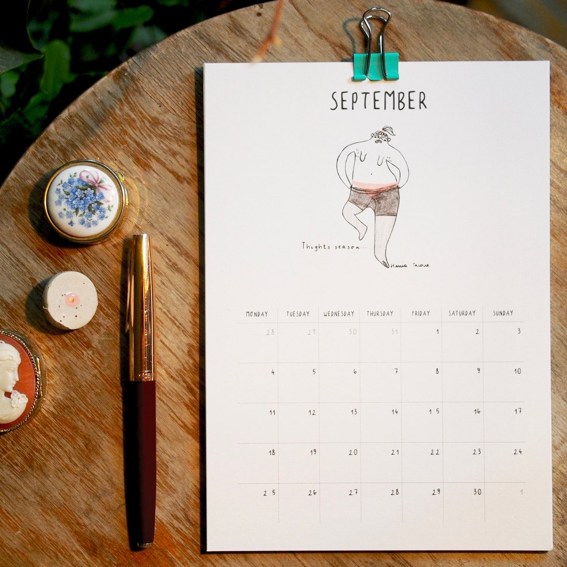 Calendrier féministe 2025 minimaliste Etsy France