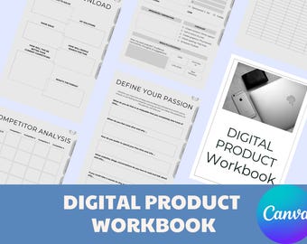 Digital Product Workbook | 37-Page Guide to Plan, Market & Sell Digital Products | Digital Product Planner | Online Business PDF, Template