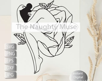 Floral woman Line art Svg, Png, Eps, Dxf, |Minimalist Woman svg png eps dxf |Line Art Woman Eps, Svg Png Dxf Instant Download