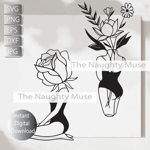 Floral Woman Line Art Svg, Minimalist Woman, Line Art, Svg, Png, Eps, Jpg Dfx , Instant Digital Download, Printable Art , Sublimation,