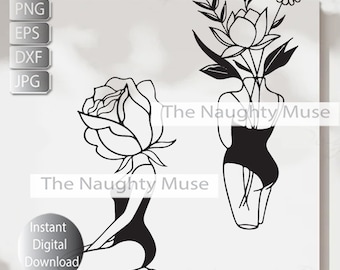 Floral Woman Line Art Svg, Minimalist Woman, Line Art, Svg, Png, Eps, Jpg Dfx , Instant Digital Download, Printable Art , Sublimation,