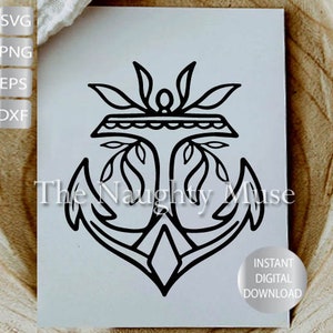 Anchor SVG / Nautical SVG/ Anchor Clipart / Cut File for Cricut / Silhouette / Vector / Dxf / Png