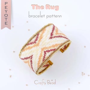 Patrón de pulsera de peyote Chevron de 2 gotas, brazalete ancho geométrico, motivo de estrella, tutorial de abalorios con borde cuadrado, descarga instantánea en PDF, gráfico de Word