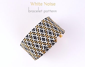 Motif peyotl pour bracelet de perles chic avec une maille dorée texturée fine, élégante et intemporelle. Faites-en un cadeau original fait main pour un ami