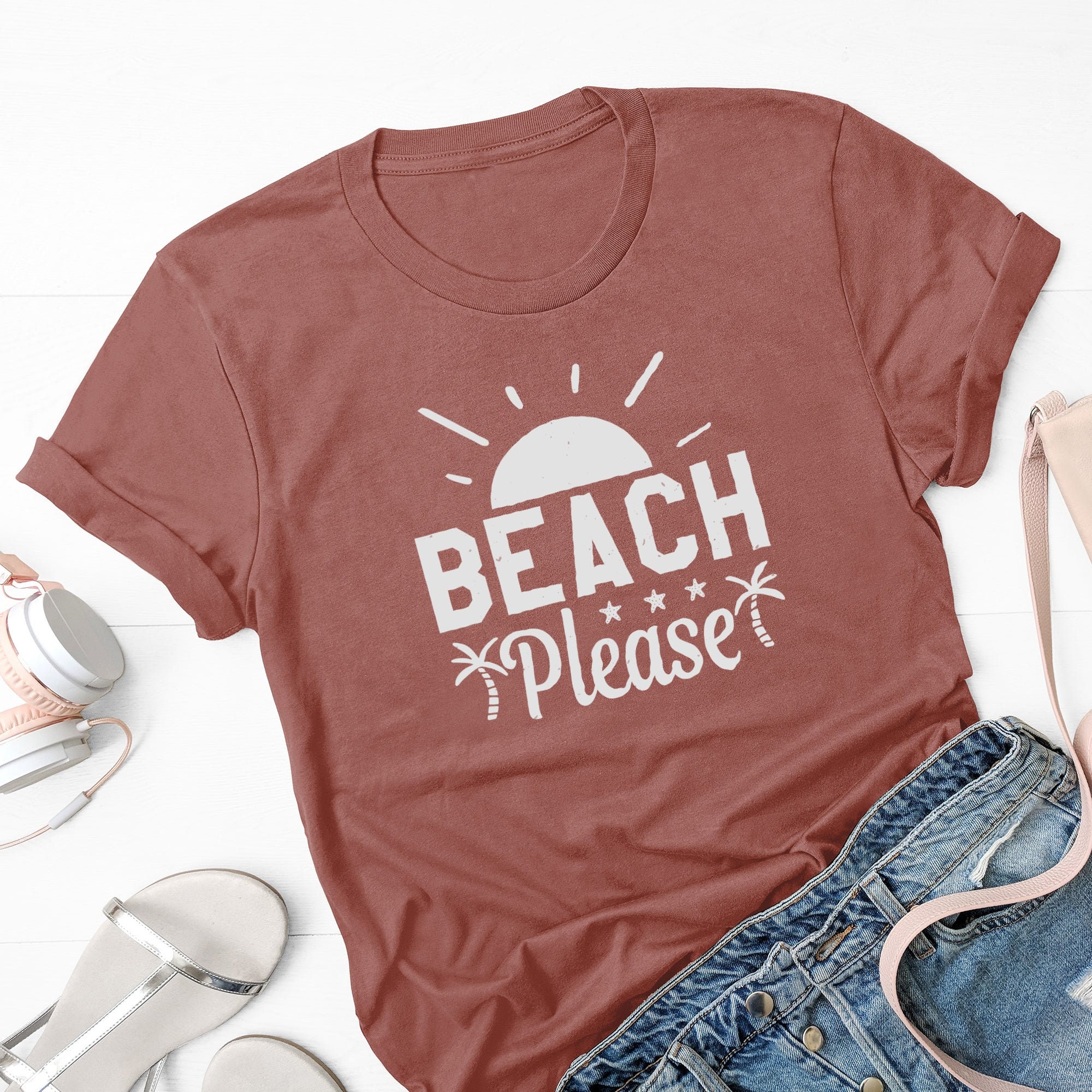 Beach Please Shirt Summer Shirts Beach Shirts Sunset Shirt - Etsy
