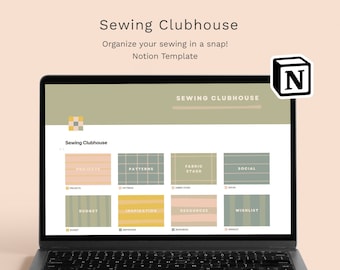 Sewing Clubhouse Notion Template - Organize your sewing in a snap