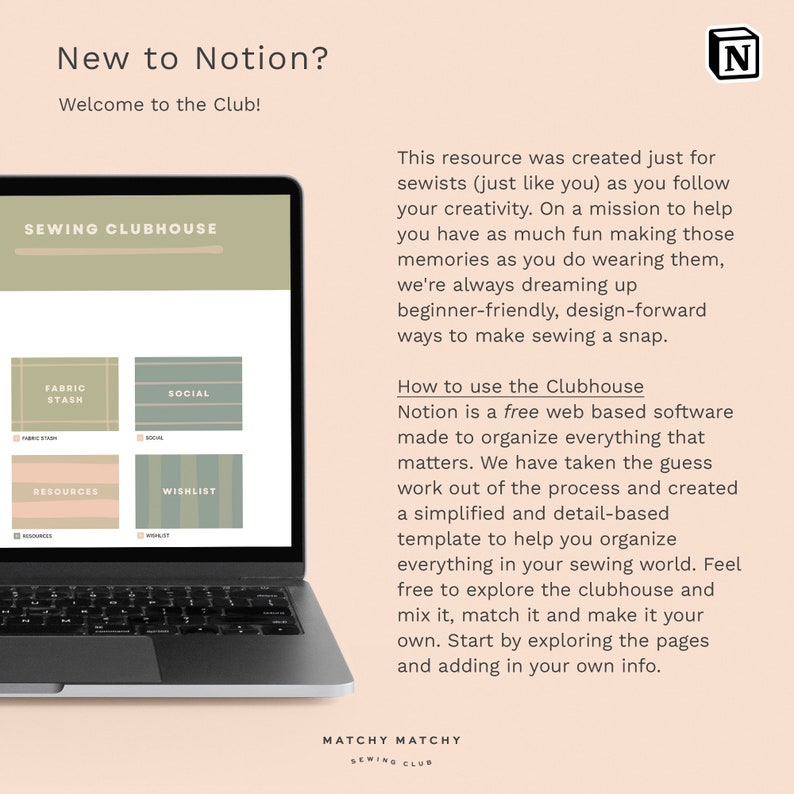 Sewing Clubhouse Notion Template Organize your sewing in a snap image 10