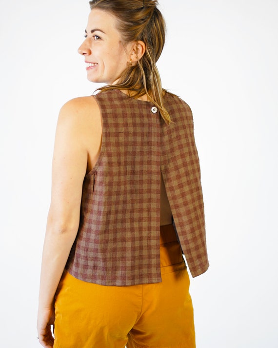 sleeveless smock top