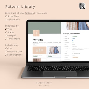 Sewing Clubhouse Notion Template Organize your sewing in a snap image 3