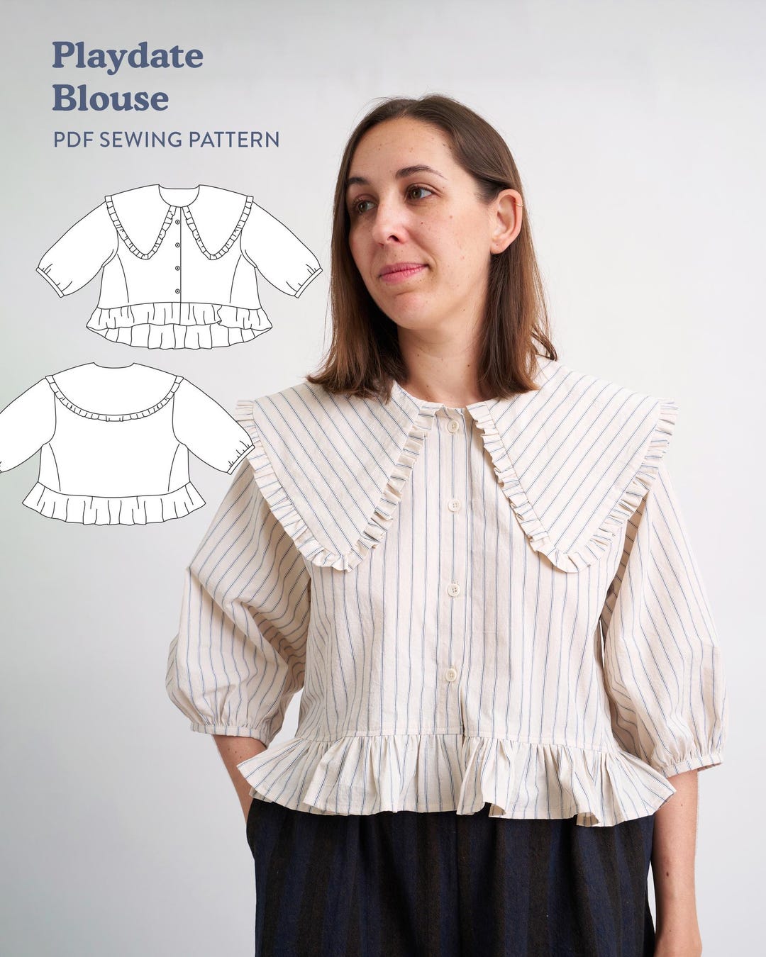 Playdate Blouse - PDF Sewing Pattern - Etsy
