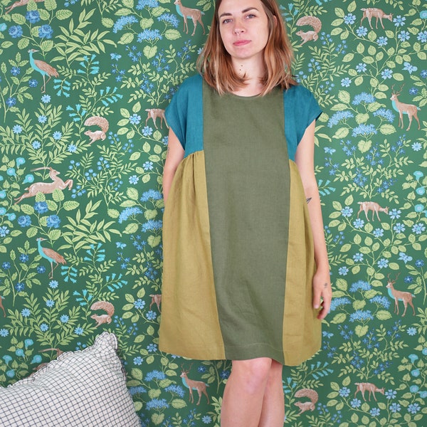 Collage Gather Dress Dress - PDF Sewing Pattern