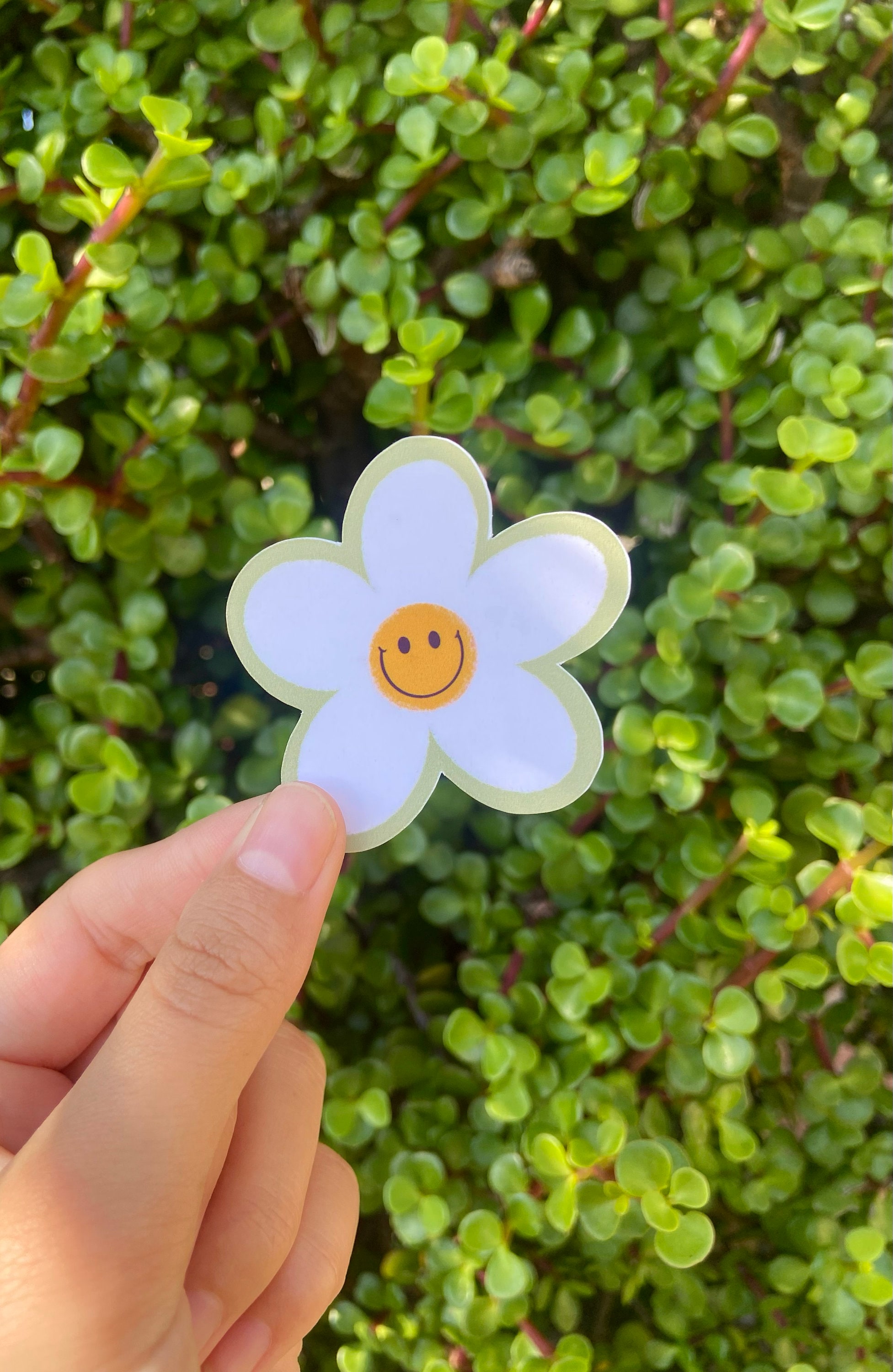 Happy Flower Sticker - Etsy
