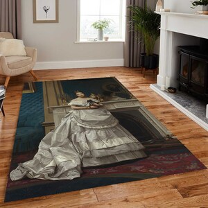 Portrait of Marie-Anne Art Rugs, Jean Leon Gerome, French Home Decor Rug, Area Rug, Modern Rugs, Rug For Living Room, Anti Slip Carpet,