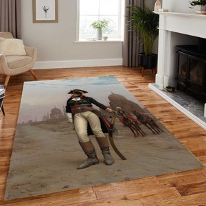 Napoleon in Egypt (1867–68) Art Rugs, Jean Leon Gerome, French Home Decor Rug, Area Rug, Modern Rugs, Rug For Living Room, Chenille Rug