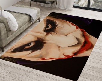 Alfombra con diseño de Joker, alfombra decorativa para el hogar, alfombra de área, alfombra de película, alfombras modernas, alfombra para sala de estar, alfombra antideslizante, alfombra de chenilla, alfombra de 3 x 5