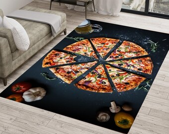 rugs for bedroomPizza Rug, Home Decor Rug,  Food Rug, Area Rug, Themed Rug,  Modern Rugs, Cook Area Rug, 4x6 Carpet, Fun Rug, Kitchen Rugs