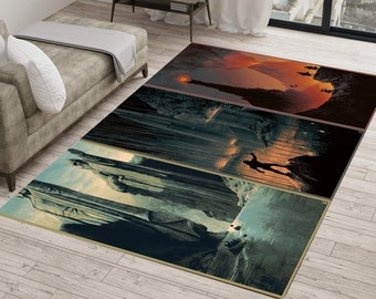 Alfombra ruggable de El Señor de los Anillos, alfombra decorativa, alfombra de área, alfombra de película, alfombras modernas, alfombra para sala de estar, alfombra antideslizante, alfombra de chenilla