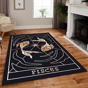 Zodiac Rug, Modern Room Rug, Area Rug, Themed Rug, Home Decor Rug, Modern Rugs, Boy Room Rug, 3x5 Carpet, Concept Rug, Horoscope Carpets