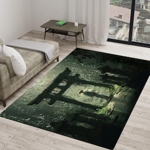 Samurai Rug, Japanese Culture Rugs, Anime Rug, Home Decor Rug, Game Rug, Area Rug, Themed Rug,  Modern Rugs, Boys Room Rug, Dijital Art Rugs