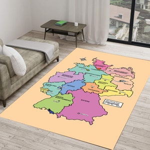 Alfombra con mapas de países del mundo, alfombra de Alemania, alfombra de juegos para niños, alfombra de decoración del hogar, alfombra de área, alfombra educativa, alfombras modernas, alfombra para habitación de niño, alfombra de 4 x 6