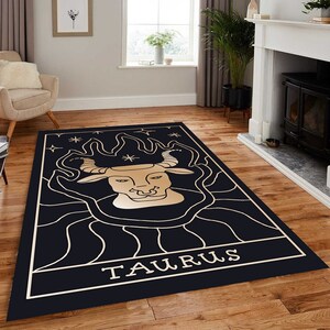 Zodiac Rug, Modern Room Rug, Area Rug, Themed Rug, Home Decor Rug, Modern Rugs, Boy Room Rug, 3x5 Carpet, Concept Rug, Horoscope Carpets