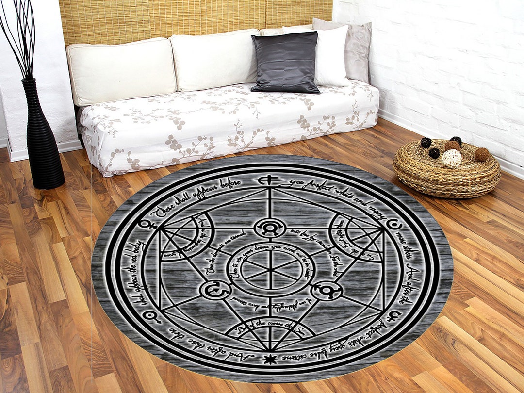 Grey Patterned Round Rug, Fullmetal Alchemist Brotherhood, Home Decor ...