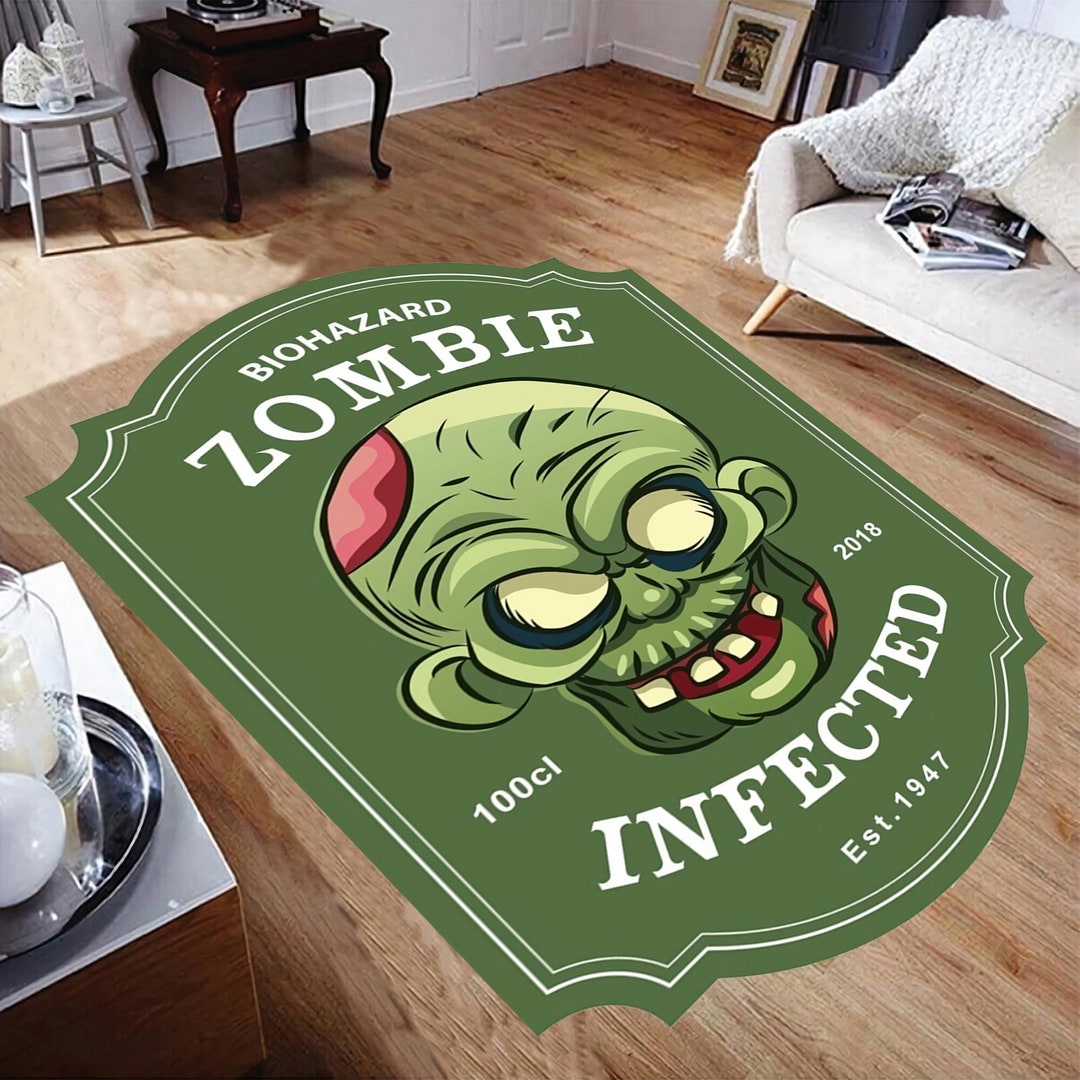 Zombie Rug,pin on Holiday,zombie Pattern,horror Rug,the Deads Rug,gamer ...