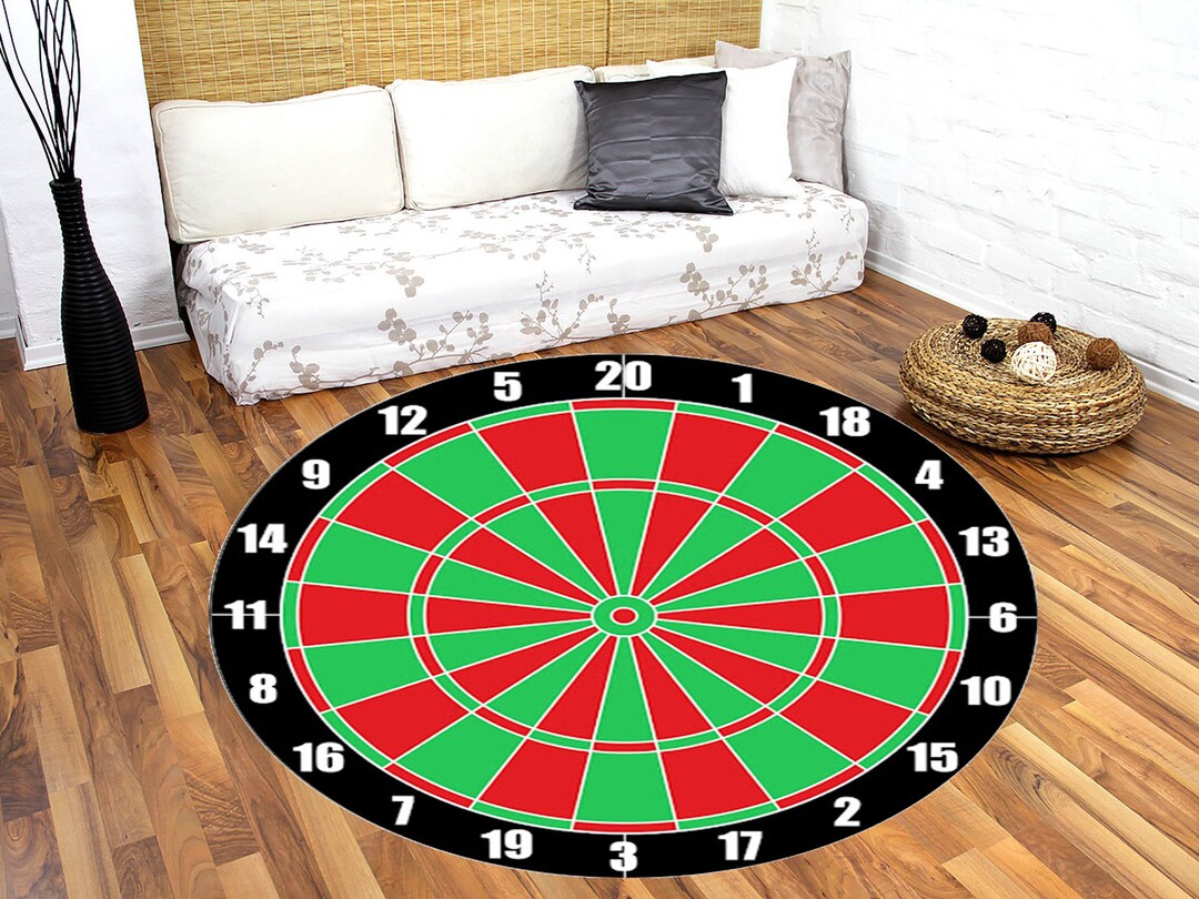 Target-dart Round Rug: Patterned Chenille Kids Room Decor - Etsy